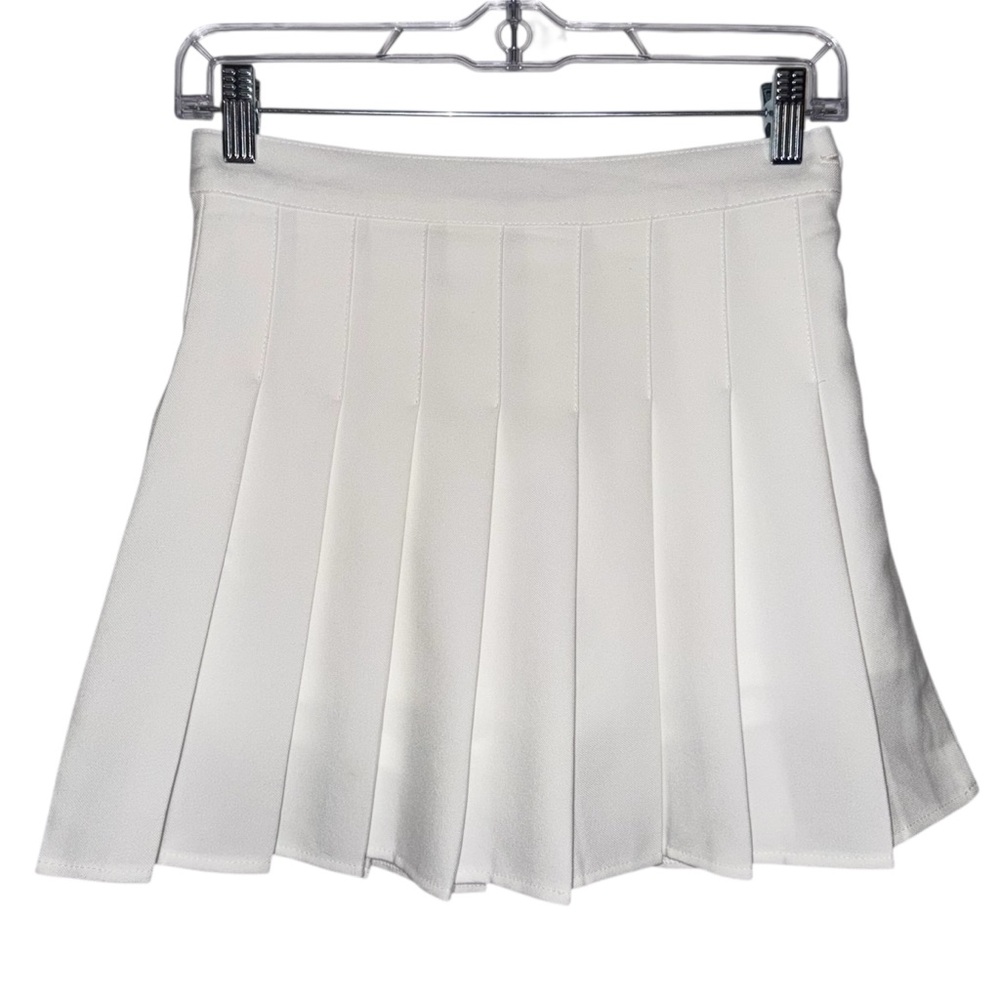 White Pleated School Girl Style Light Academia Mini Tennis Skirt Preppy Kawaii‎